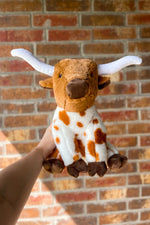 Longhorn Cow Plush Dog Toy