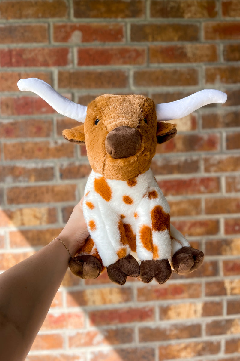 Longhorn Cow Plush Dog Toy