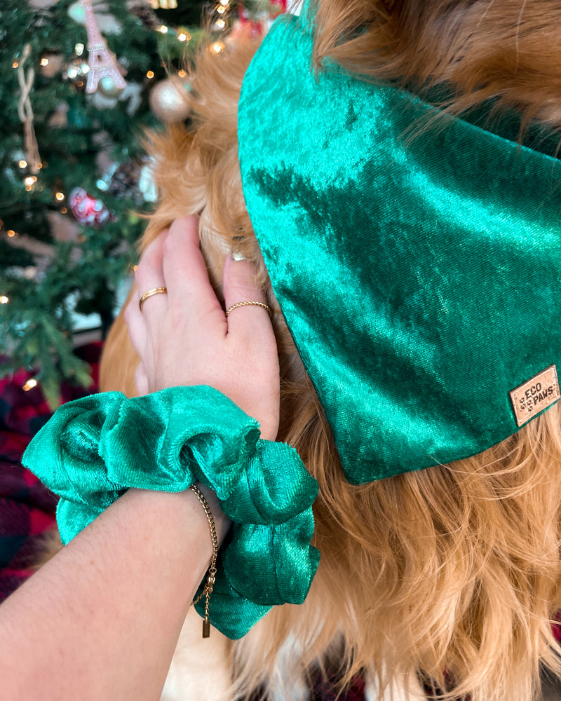 "Emerald Green Velvet" Scrunchie