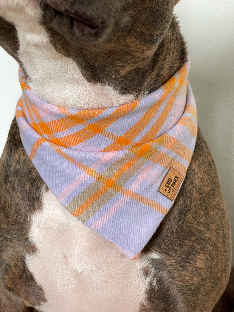 "Zest of Lavender Plaid" Bandana