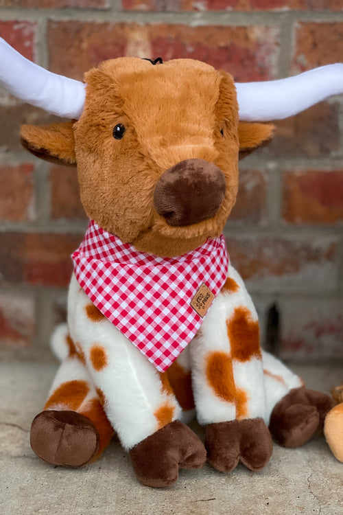 Longhorn Cow Plush Dog Toy