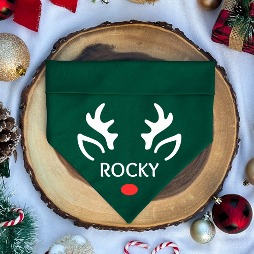 Personalized Reindeer Bandana