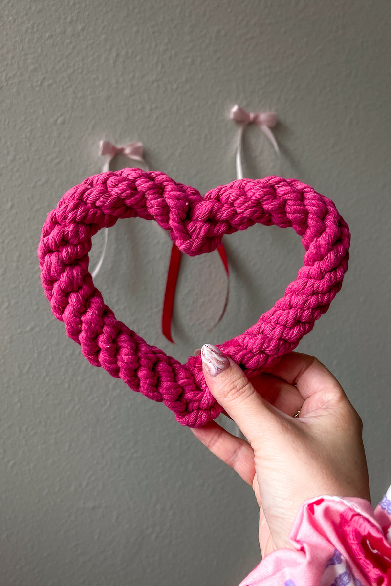 Heart Rope Dog Toy