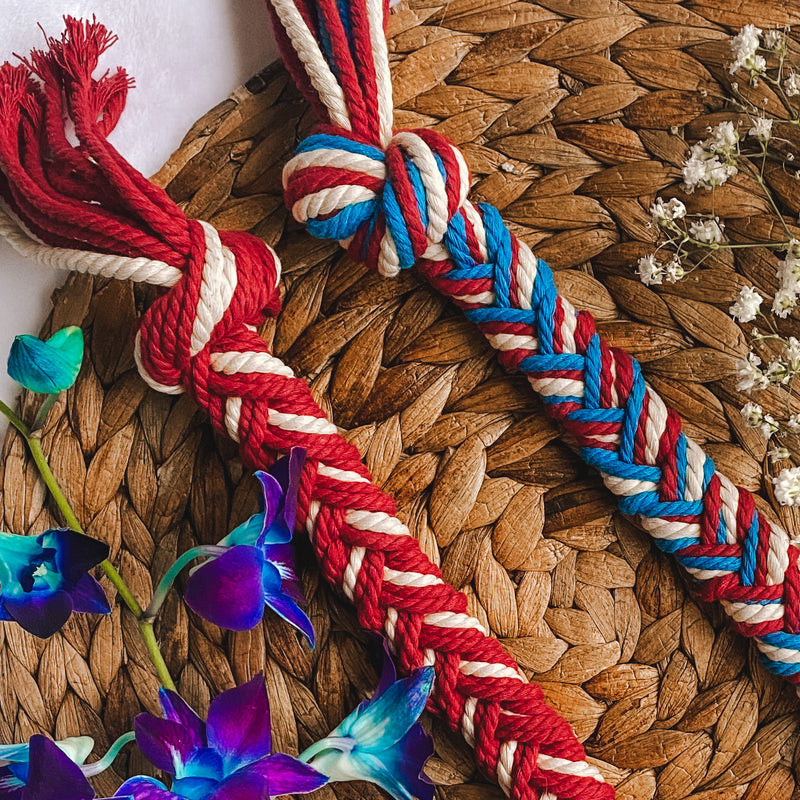 Canada Day Macrame Braid Dog Toy