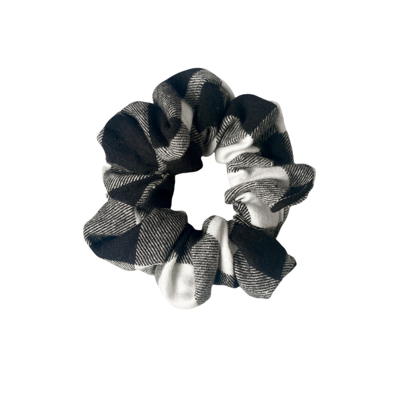 “Black and White Plaid" Scrunchie