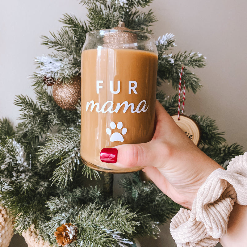 Fur Mama 16 oz Can Glass Cup