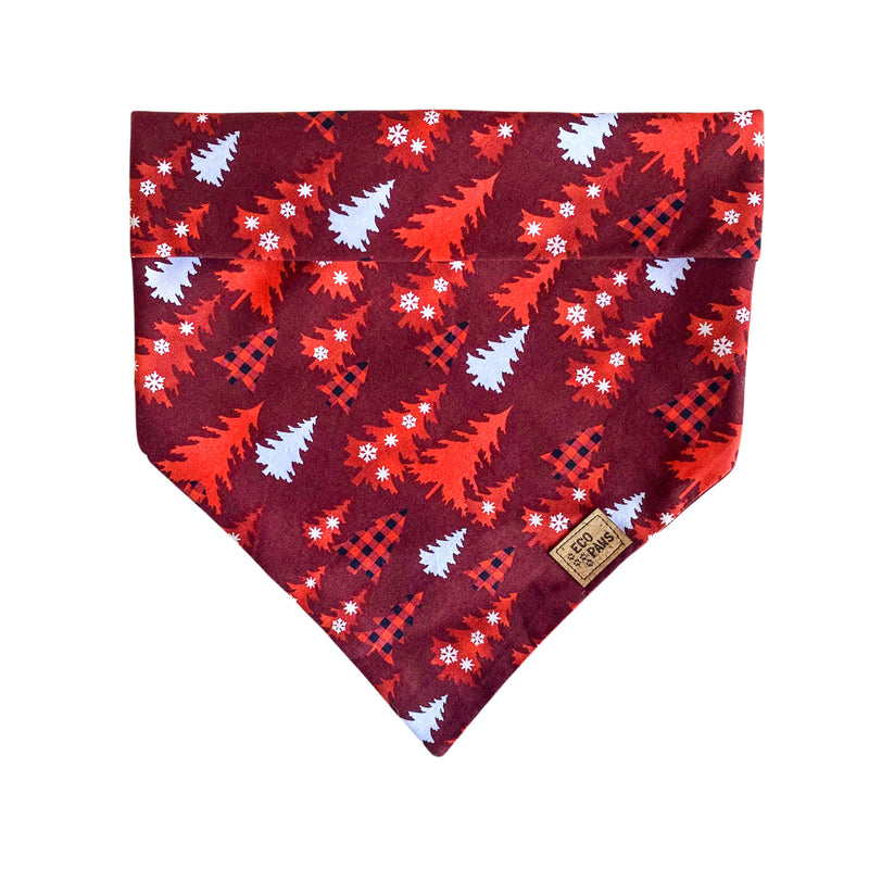 “Canadian Plaid Trees" Bandana