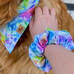 "Blue Tie Dye" Scrunchie