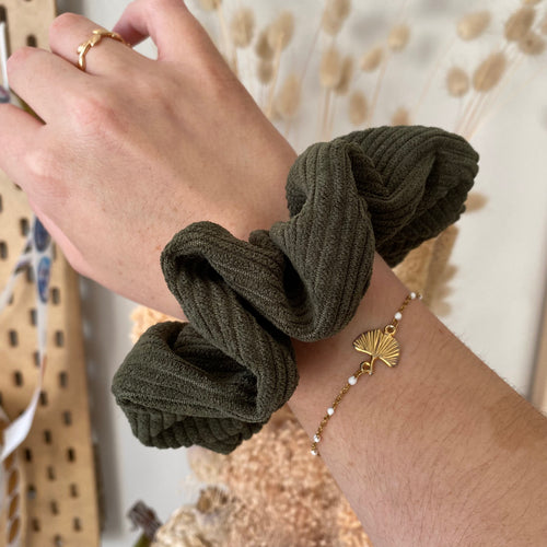 “Army Green Corduroy" Scrunchie