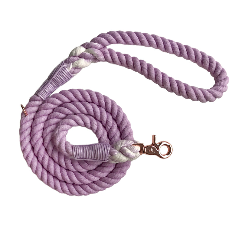 Lavender Rope Dog Leash